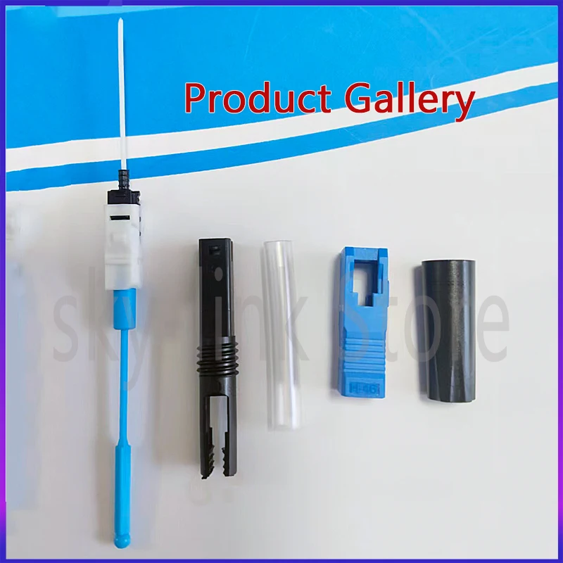 SC/UPC Hot Melt Fiber Optic Connector FTTH Fusion Splice Type Fast Connector Optical Fiber Cable Quick Connector for Telecom Net