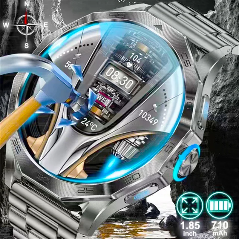 New 710mAh Bluetooth Call Smart Watch Men 1.85inch Sports Fitness Watches Heart Monitor Waterproof Smartwatch For XIAOMI Android