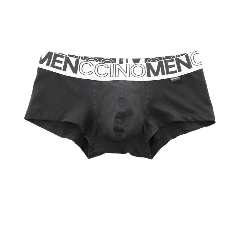 

Cotton Bulge Boxy Underwear for Men Sexy Low-Rise Boxer Brief Solid Color Breathable Sports Panties Comfortable Daily Underpants
