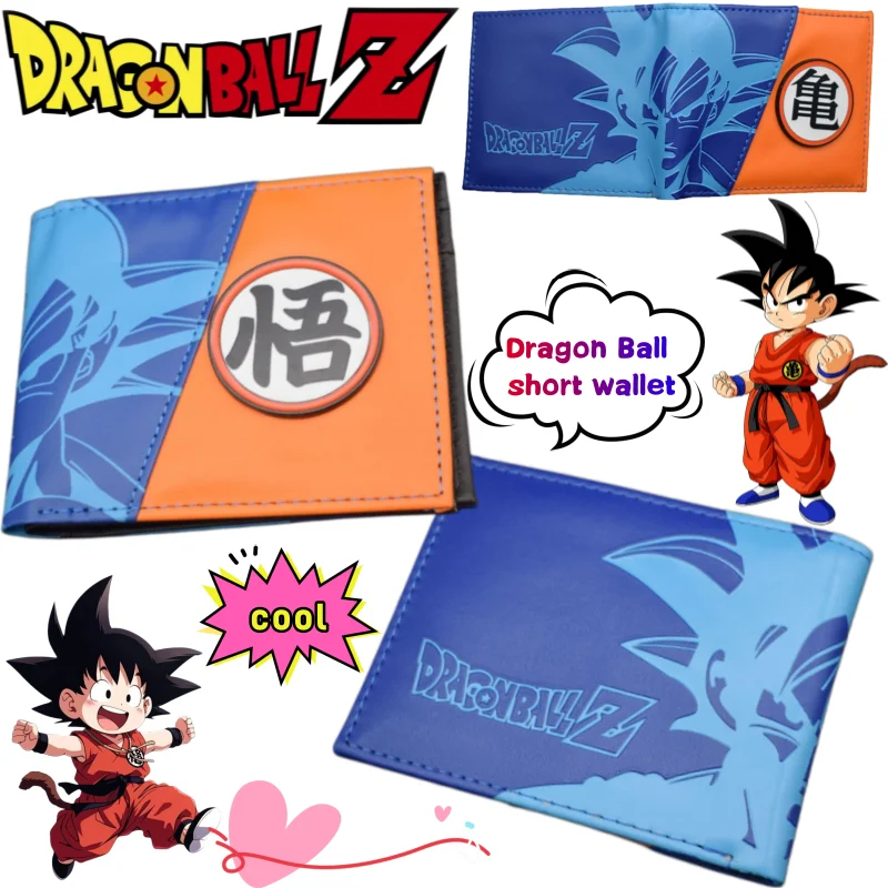 

New Dragon Ball Son Goku Wallet Creative High-Quality Cartoon Print Simple Multifunctional Coin Card Holder for Men and Women