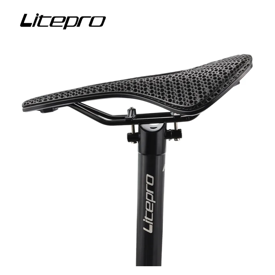 Litepro Folding Bicycle Hollow Racing 3D Printed Beehive Structure Wear Resistant Saddle MTB Bike Comfortable Honeycomb Cushion