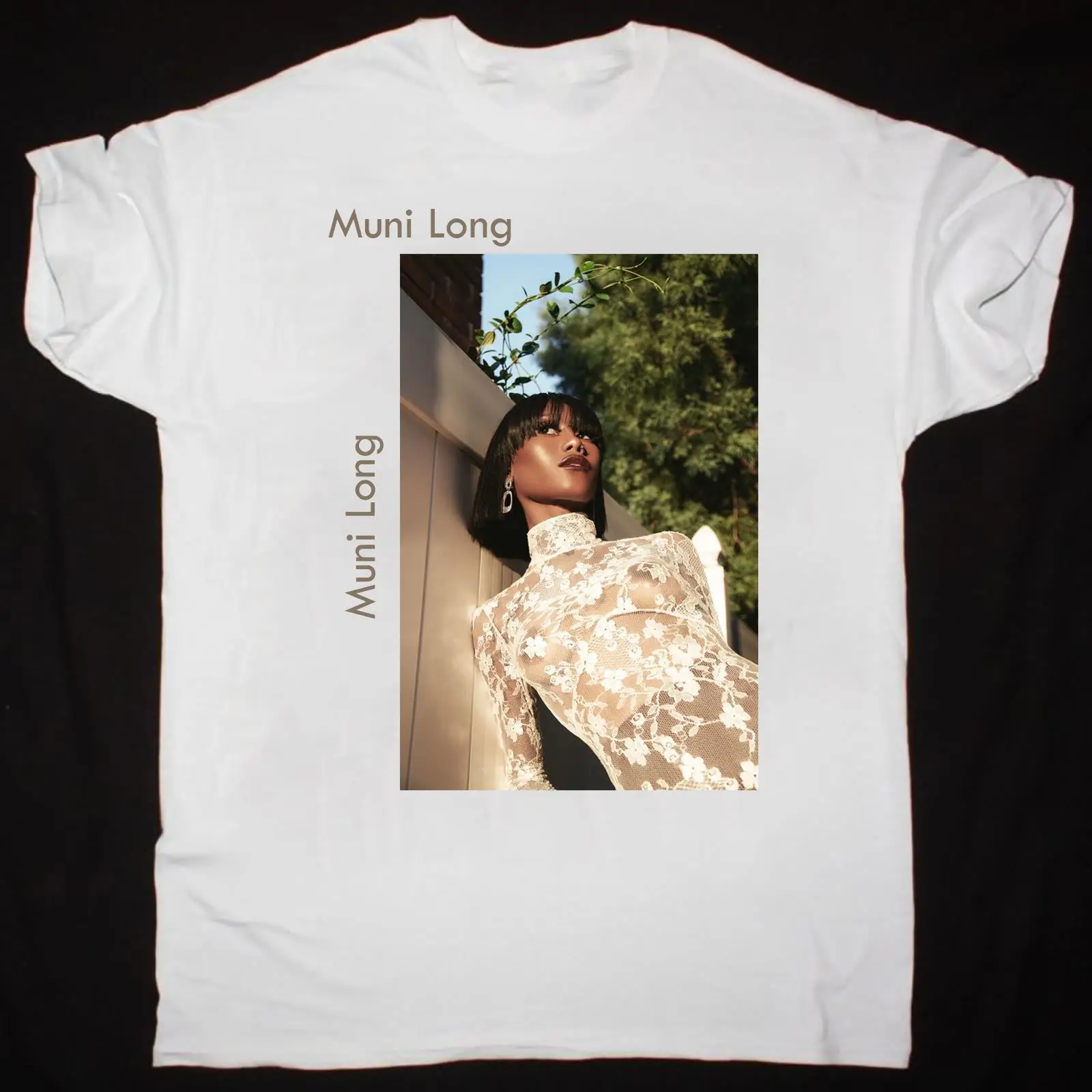 Muni Long Music For Lovers White T-Shirt Cotton Full Size