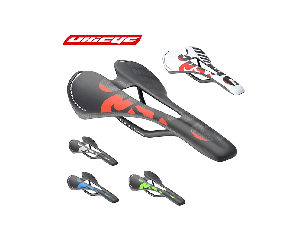 

ULLICYC Full Carbon Fiber Bicycle Saddle Road MTB Bike Carbon Saddle 115G 7*9Carbon Rail Matte/Glossy colorful ZD143