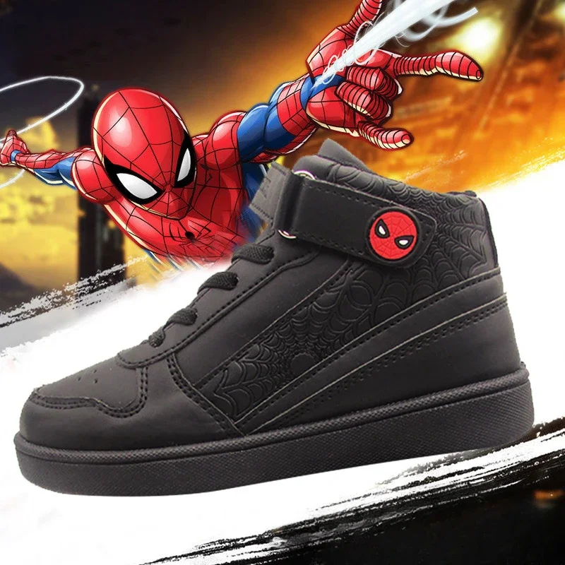 Disney cartoon boys Avenger Spider-Man cute Casual shoes light soft sports shoes for kids gift EU size 26-33