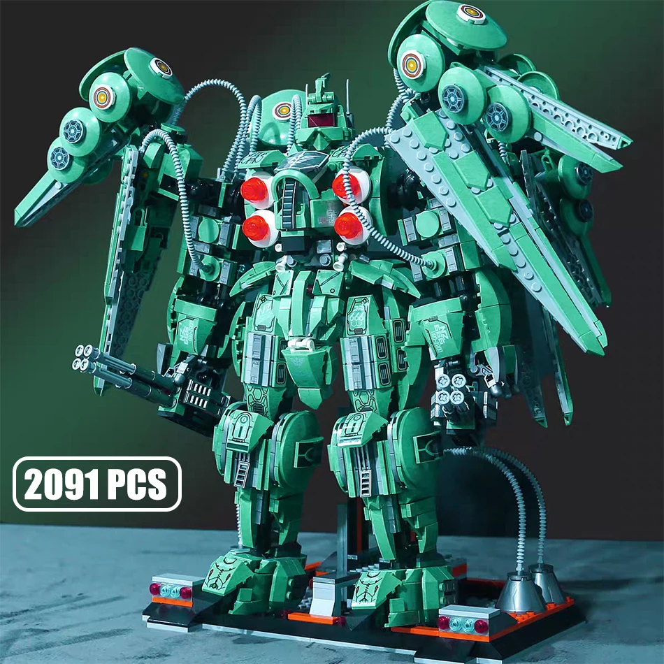 

2091Pcs MOC Mechanical Armor K-shattriyar Model Building Blocks Armed Mecha Robot Weapon Assembly DIY Bricks Toys for Kids Gifts