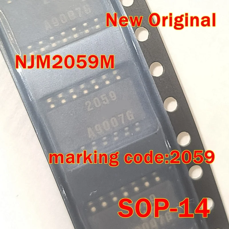 1pcs to 50pcs NJM2059M  SOP-14 New Original  marking code:2059 QUAD OPERATIONAL AMPLIFIER