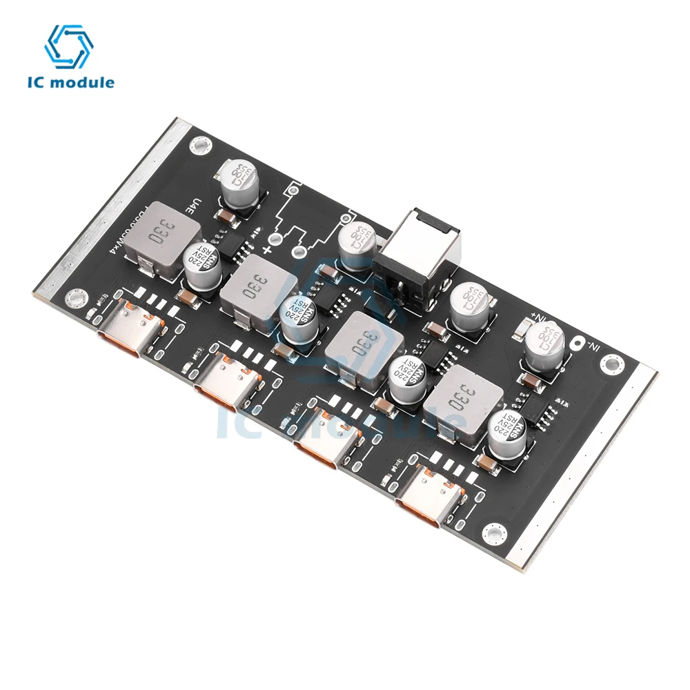 4-way PD65W Fast Charging Module Type-C Interface Support PD3.0/2.0 QC3.0/2.0 FCP AFC fast charging DC5.5*2.5