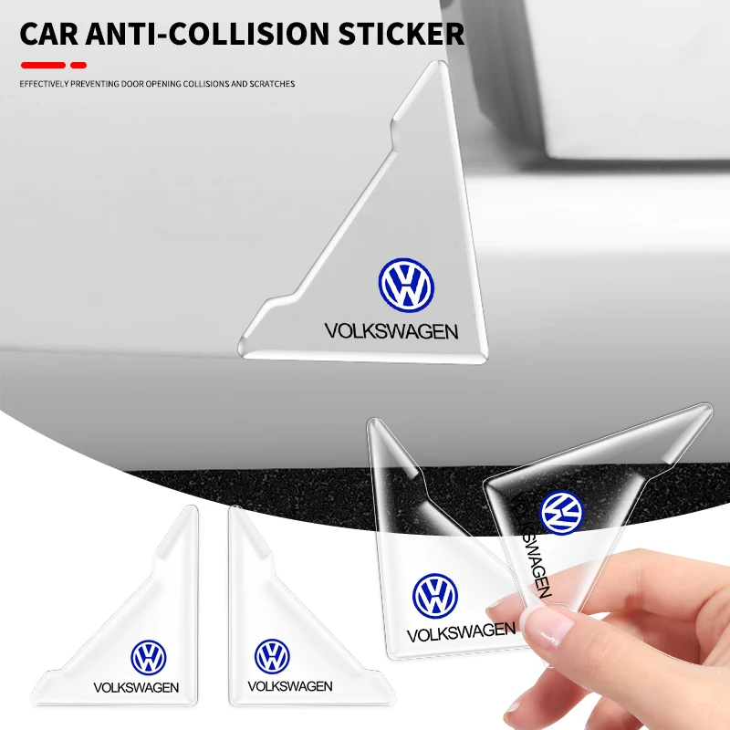 2pcs Car Door Corner Transparent Protective Stickers for Volkswagen VW GTl R Golf 7 Rline Polo Tiguan Passat Jetta Lavida