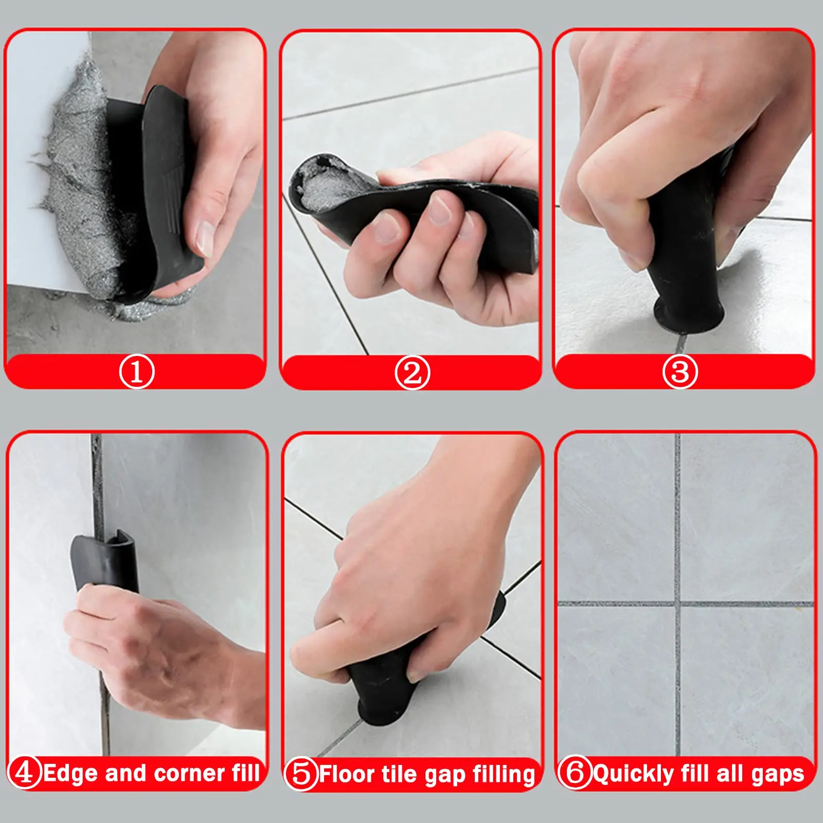 1pcs Caulking Finisher Sealant Smooth Scraper Tile Grout Caulk Finisher Grout Kit Hand Tool Polyurethane Caulking Accessories