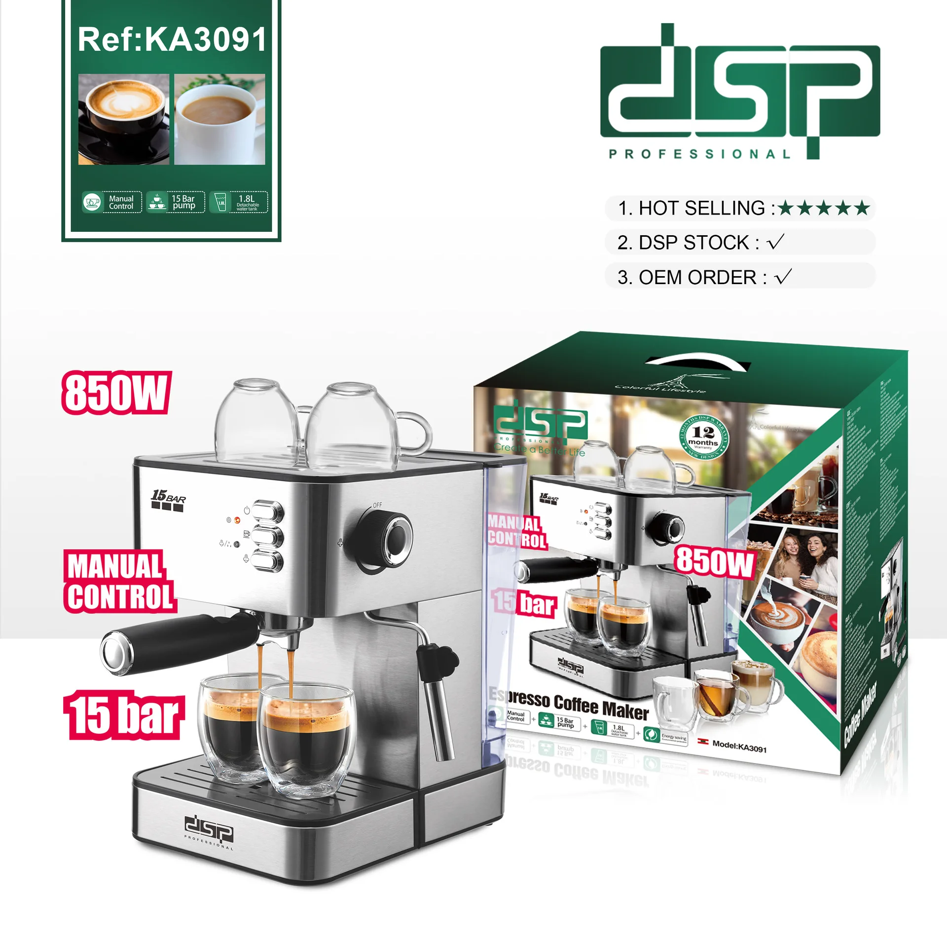 Small Home Espresso Machine Semi-automatic Steam Milk Coffee Machine Entry-level Coffee Machine Suitable for Beginners