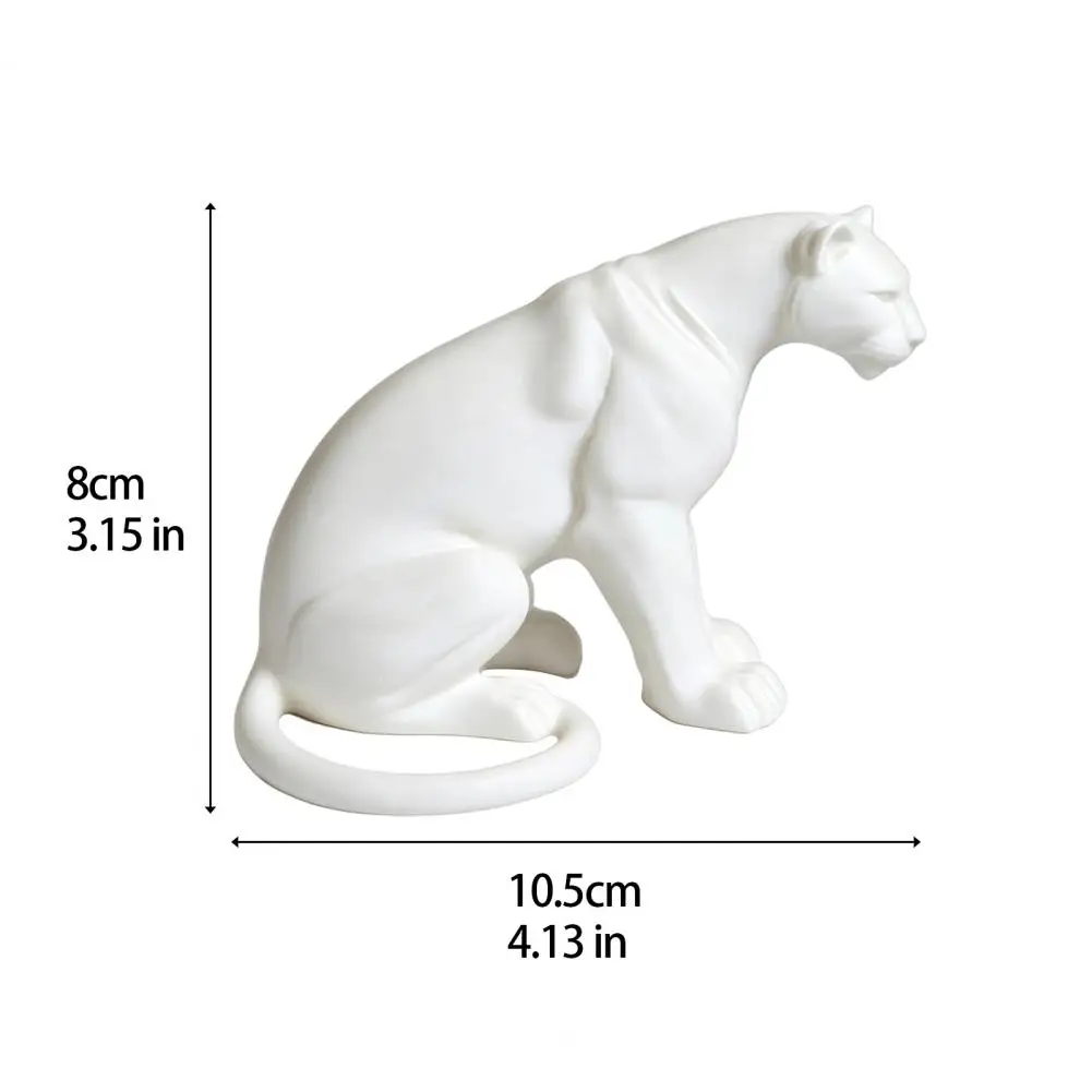 Sleek Panther Ornament Panther Figurine 3D Printed Black White Wildlife Figure Collectible Animal Sculpture for Home Office Desk view 6