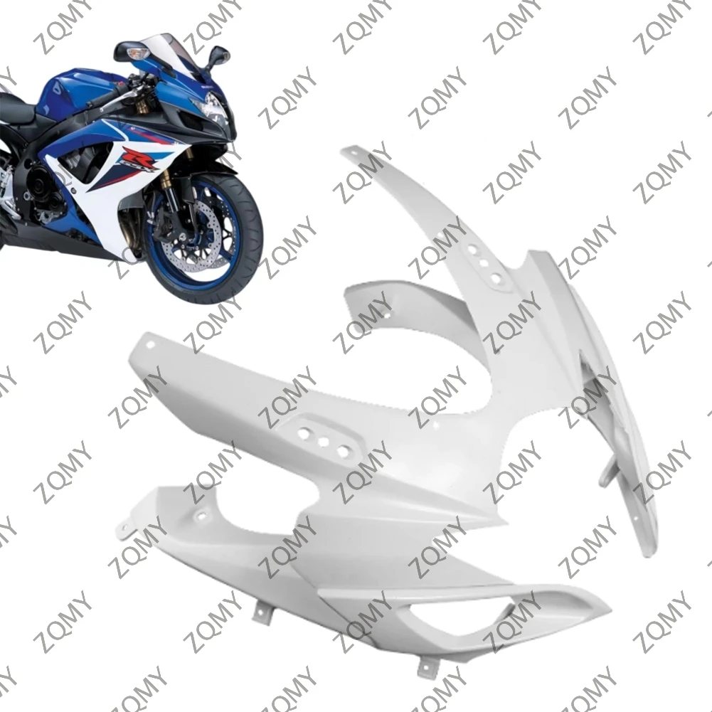 

For Suzuki GSXR 600 750 K6 2006 2007 Motorcycle Upper Front Nose Cowl Fairing Injection Mold ABS Plastic Unpaint White