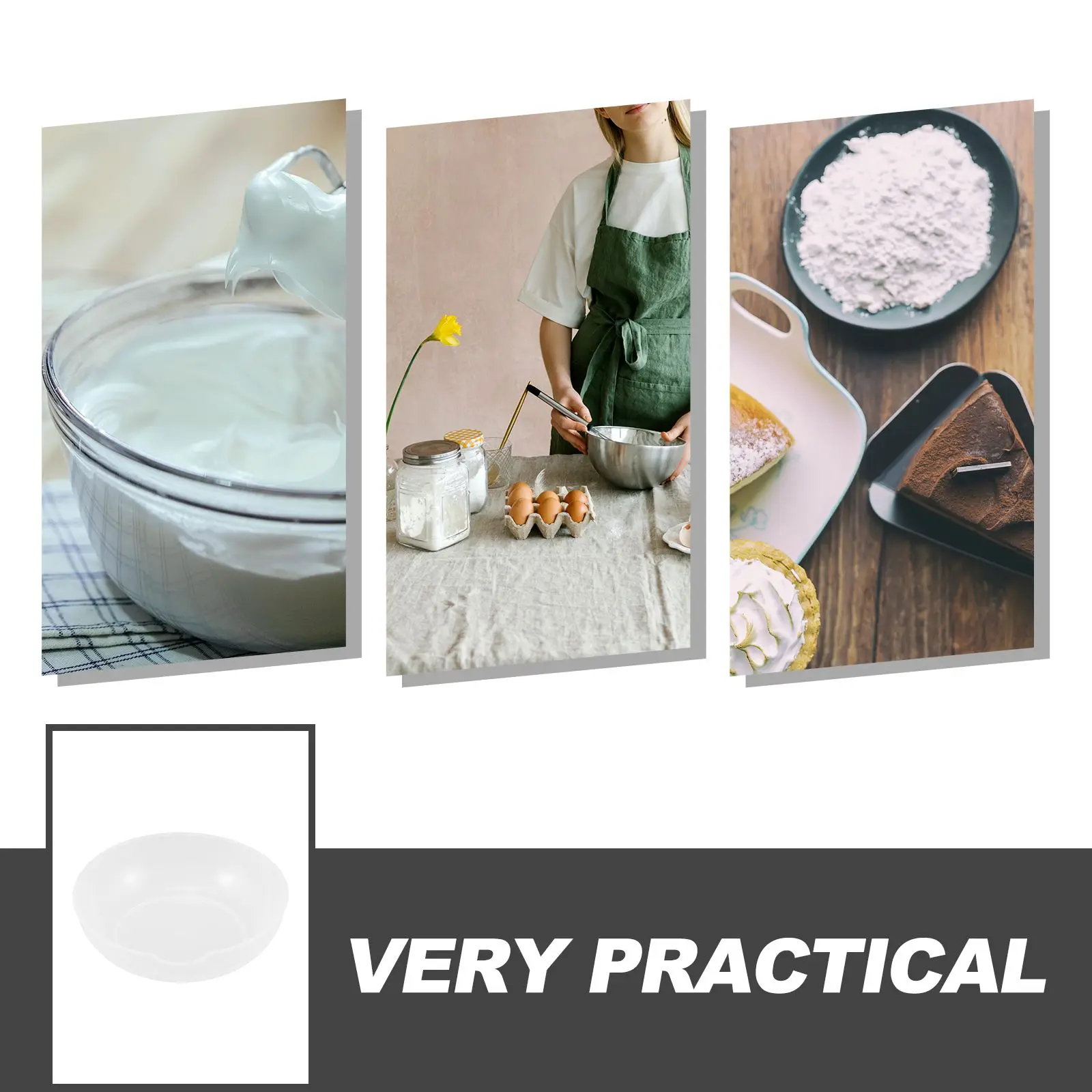 2 Pcs Kitchen Weighing Pan Electronic Balance Scale Supplies Powder Tray Rack Measuring for Food