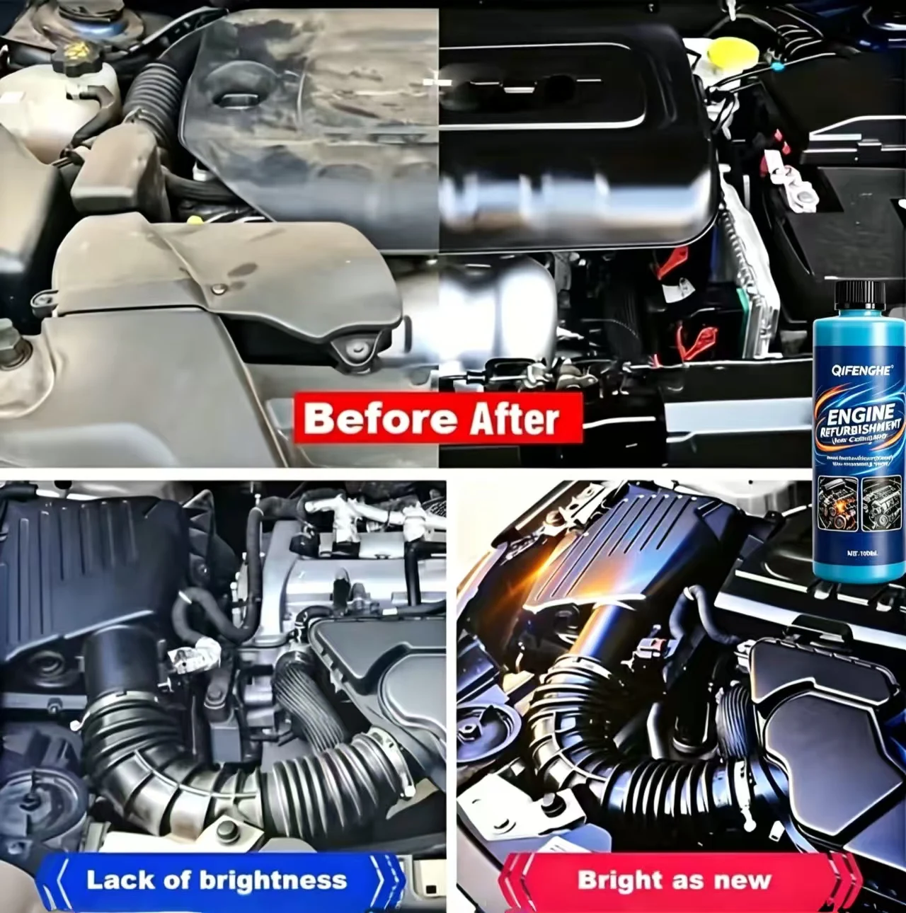 Engine Refurbishment Nano Coating Spray 100ML (3.38oz), Car Engine Bay Protection Coating, Anti-Electric Leakage High Temperatur