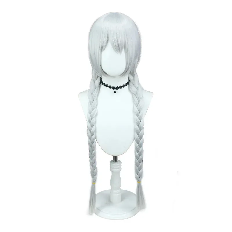 Cosplay Broken 3 Kiana Caslana Kallen Cos Wig Silver Gray Twist Braid Hairstyle