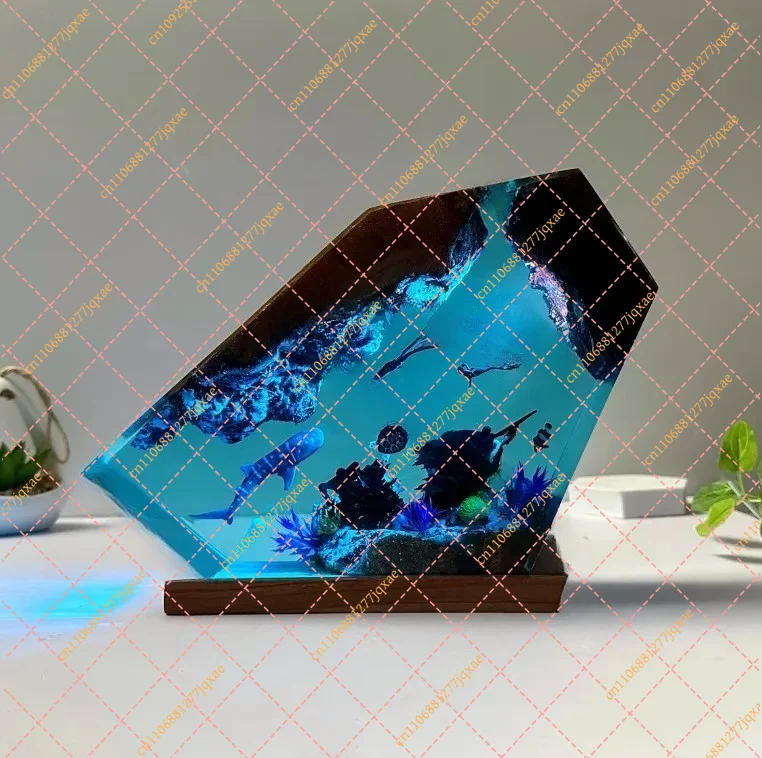 for Submarine, Whale & Turtle Diver Resin Lamp, Unique Tabletop Decor & Creative Home Gift Ornament