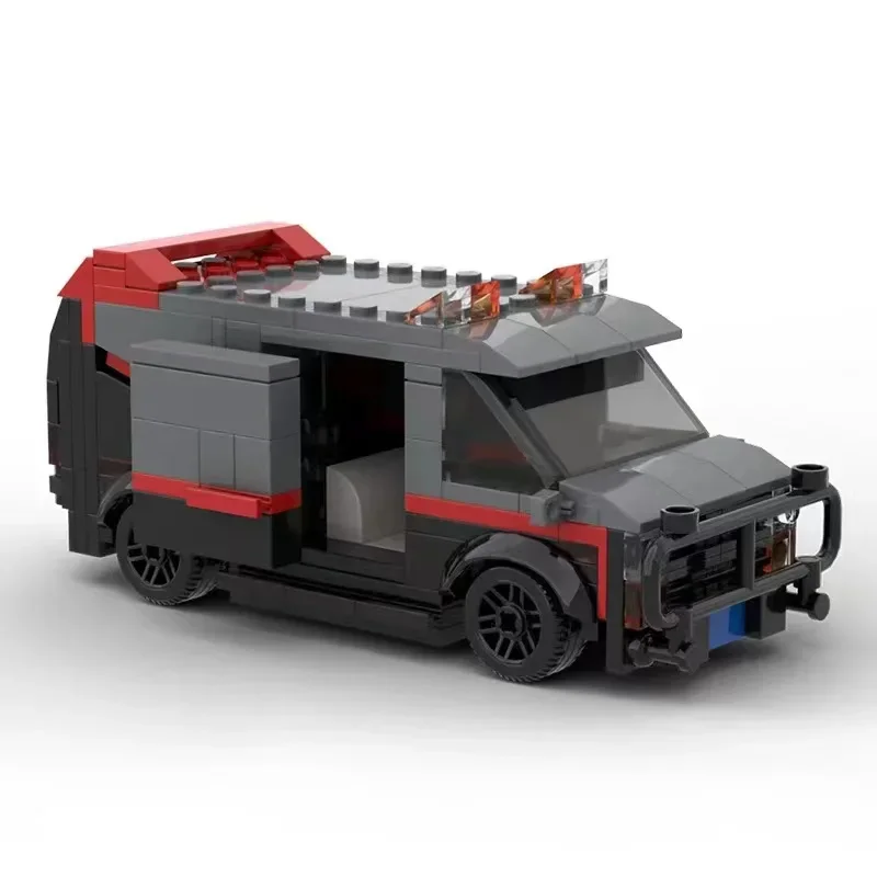 Ensemble de construction de briques MOC A-Team pour enfants, véhicule d'équipe SWAT, modèle de voiture jouet, département de police, cadeau de jouet, 242 pièces