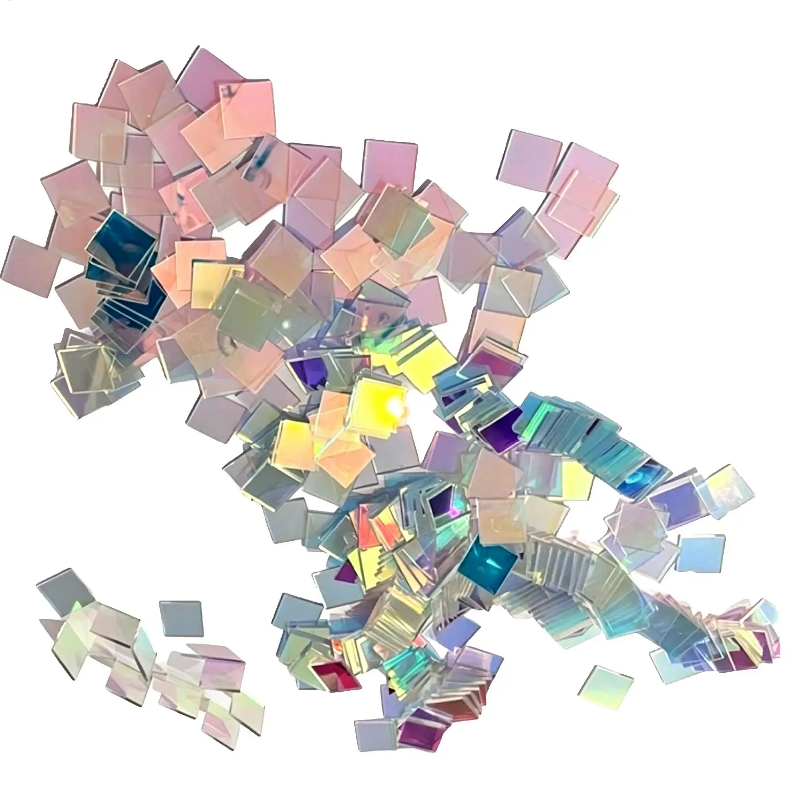 

Rainbow Acrylic Sheet Double-Sided Colored Panels Mini Rainbow Holographic Acrylic Squares for Home Crafts Display Party Wedding
