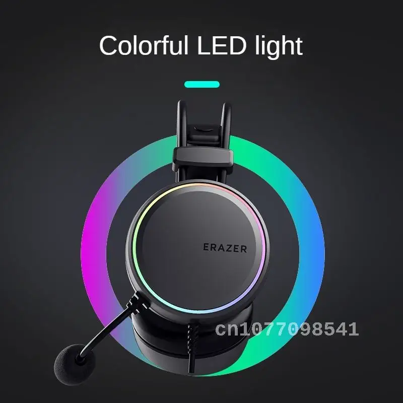 Lenovo Erazer Gaming Headphone Head-Mounted Desktop Computer Gaming Electronic Sports Wired Earphone Headset With Light Effect