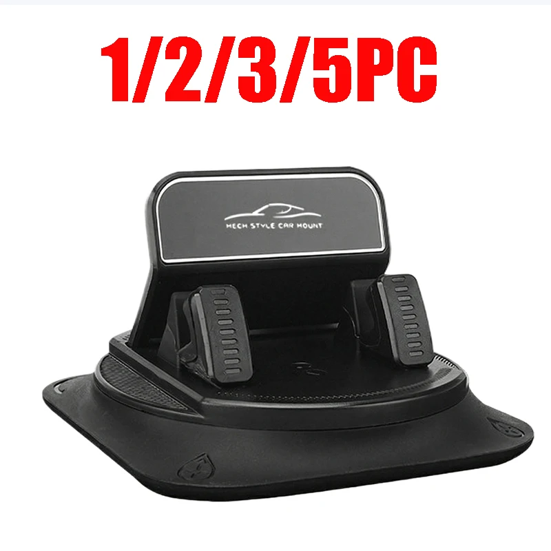 

1-5PCS Car Phone Mount Anti Slip Silicone Dashboard Phone Holder 360-Degree Free Rotation Universal Head-Up Navigation Holder