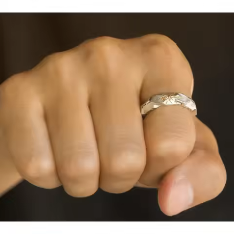 Adjustable Punk Style Wishing Stone Totem Ring Stainless Steel Comfort Fit Ring for Women And Men Daily Wear Gift Idea