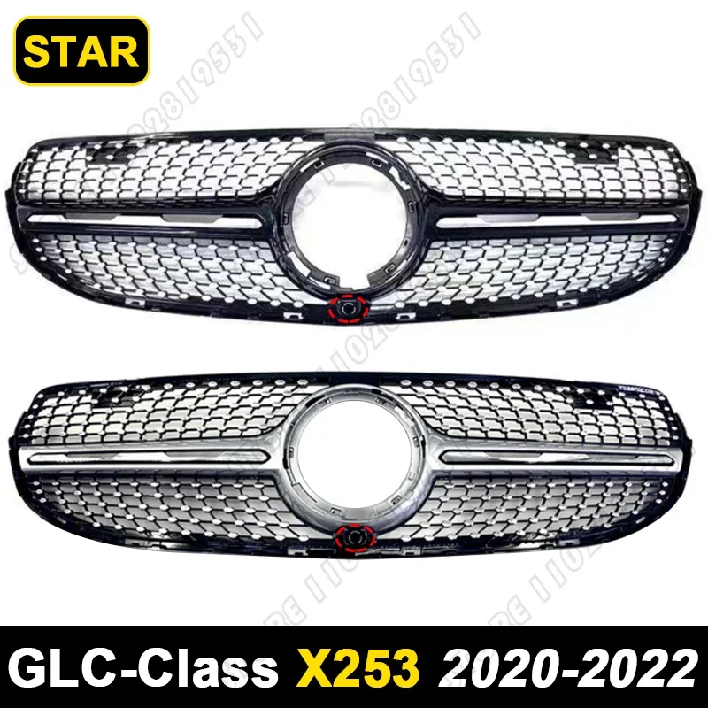 for X253 W253 GLC 2016-2019 2020-2022 Mercedes Benz GLC200  GLC220 GLC260 GLC300 GLC43 AMG GT Bumper Mesh Racing Grille - view 5