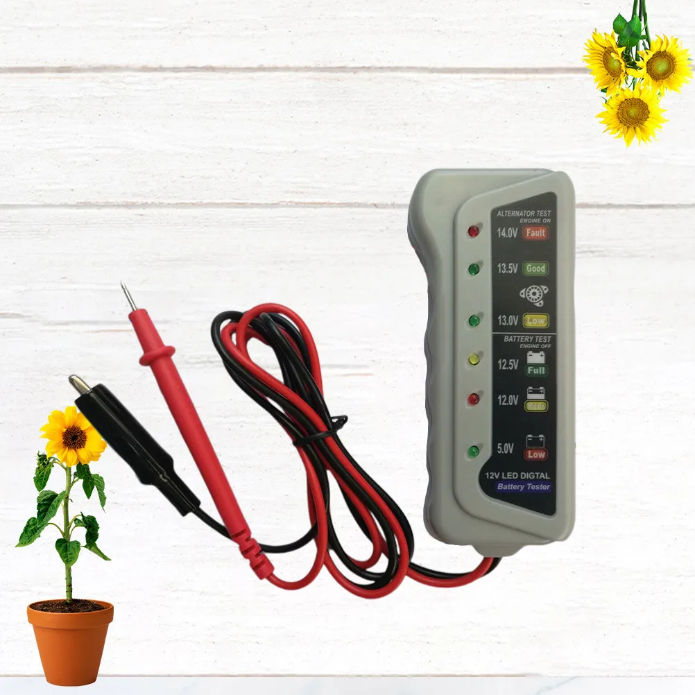 

12V Digital Tester Smart LED Indicator Charging System Analyzer Monitor for Car Truck Rv Quick Diagnostic Tool