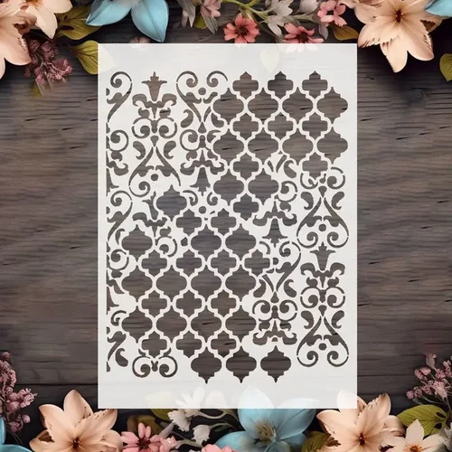 Plantillas A4 de 29x21cm para manualidades, pintura de pared, libro de recortes colorear, álbum en relieve, plantilla de tarjeta de papel decorativa, pared