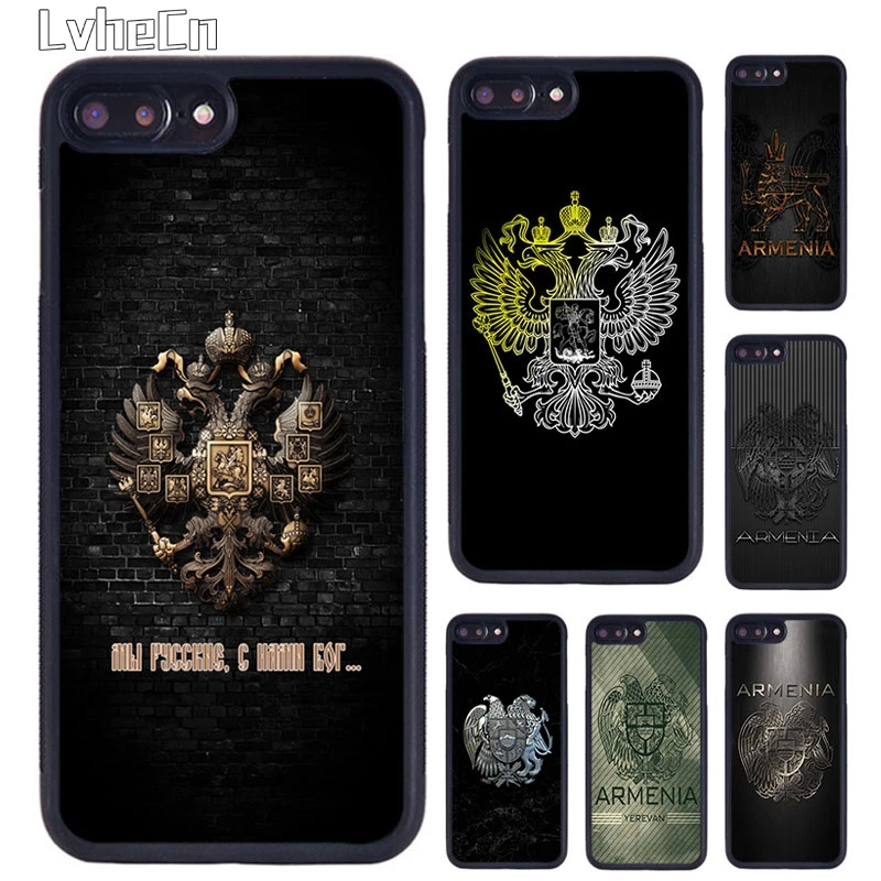 Armenia russia Flag coat of arms Phone Case For iPhone 14 15 16 13 12 Mini Max Cover For Apple 11 Pro Max 6S 8 7 Plus SE2020