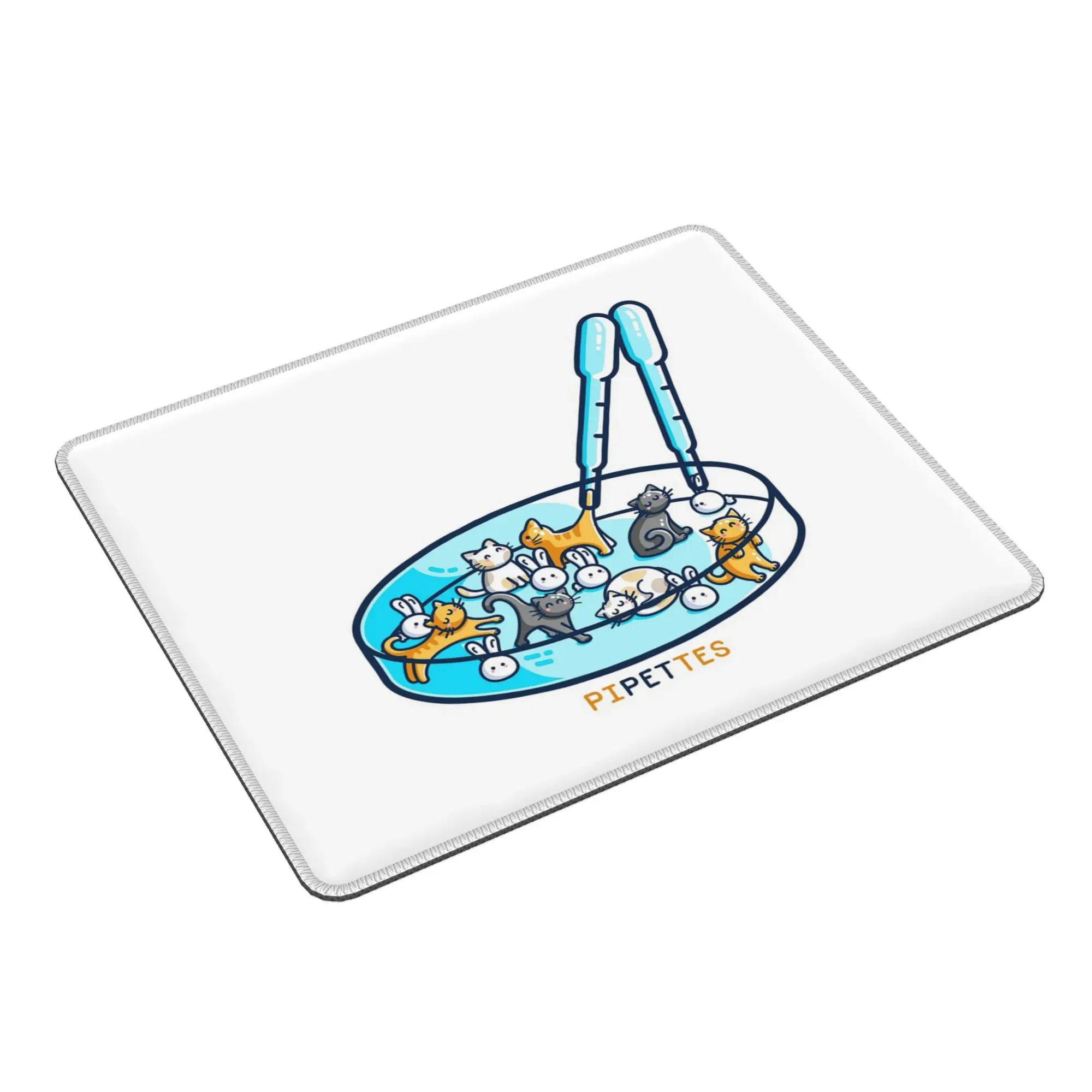 

Pipettes Science Pet Pun Mouse Pad Computer Keyboard Mouse Mat Gamer PC Laptop Desk Mat Office Accessories Table Mats