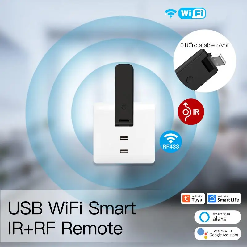 

New WiFi RF IR Universal Remote Controller RF Appliances Appliances Tuya Smart Life App Voice Control via Alexa Home