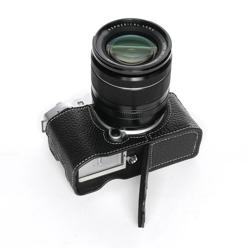 Camera Protective Case For Fujifilm XM5 Retro PU Cover Half Base Mount For Fuji X-M5 Accessories