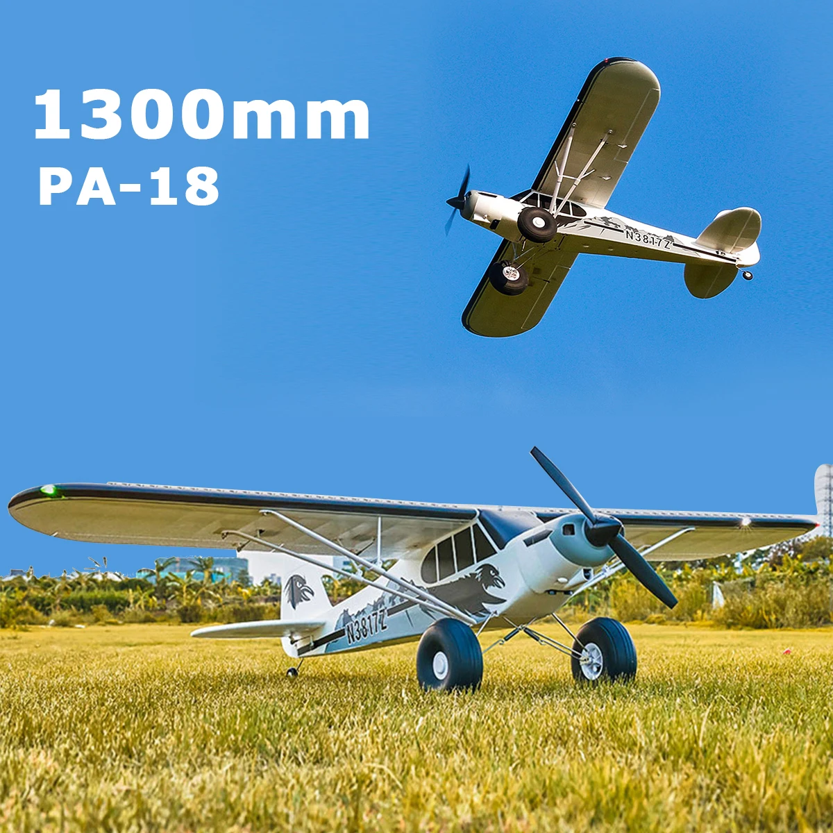 1300 مللي متر 1.3 متر PA-18 J3 بايبر طائرة تحكم ل FMS PNP RTF سوبر شبل RC طائرة PNP المدرب رغوة كهربائية RC نموذج طائرة