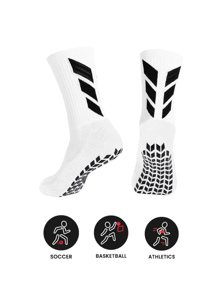 1 Paar Socken, Fußballsocken, rutschfeste Herren-Socken für Krankenhaus, Yoga, rutschfeste Trainings- und Sportsocken