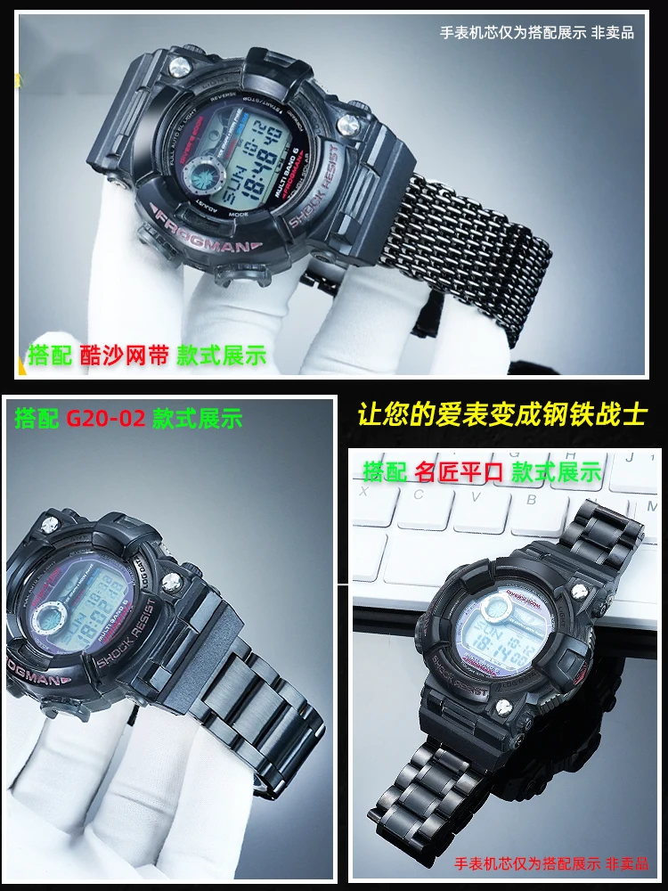 حزام من الفولاذ المقاوم للصدأ لساعة كاسيو جي شوك 3184 GWF1000 الجيل الخامس فروجمان GWF-1000 سلسلة حزام الساعات ملحقات ساعة رجالي