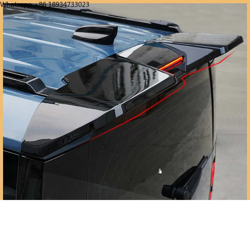 سبويلر ذيل السيارة باللون الأسود اللامع ABS جديد لجناح سبويلر سقف المدافع لسيارة لاند روفر ديفندر 2021 2022 20223