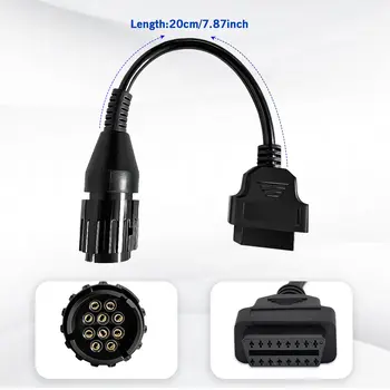 適用於BMW摩托車的10針OBD2轉接器,適用於F800GS、S1000、R1200GS,相容於ISTA、INPA、EYES、MotoScan摩托車診斷工具連接器 8 最佳銷售 BMWS1000里程校正 - №3