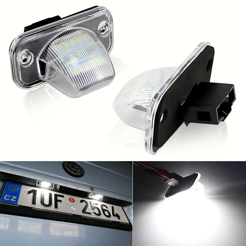 

2x LED License Number Plate Light White For VW Transporter T4 Multivan Caravelle MK4 Passat Eurovan (CA336)
