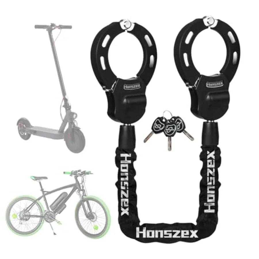 

Scooter Lock, Bike Locks High Security with Key, 36.22inch Heavy Duty Bike Lock Chain, Accessories for Electric Scooter, E-Bike