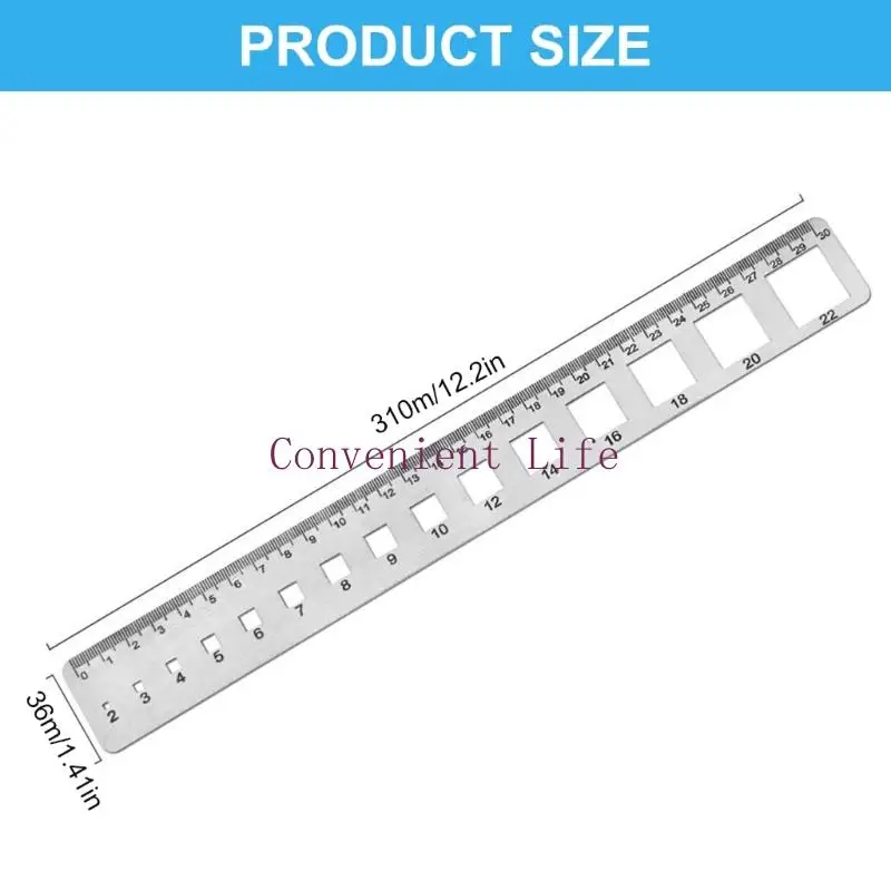 L1EE مسطرة قياس معدنية عملية قطع مربعة مستديرة 0.5 مللي متر دقة أداة مقاومة الصدأ للمقاولين المعماريين #6