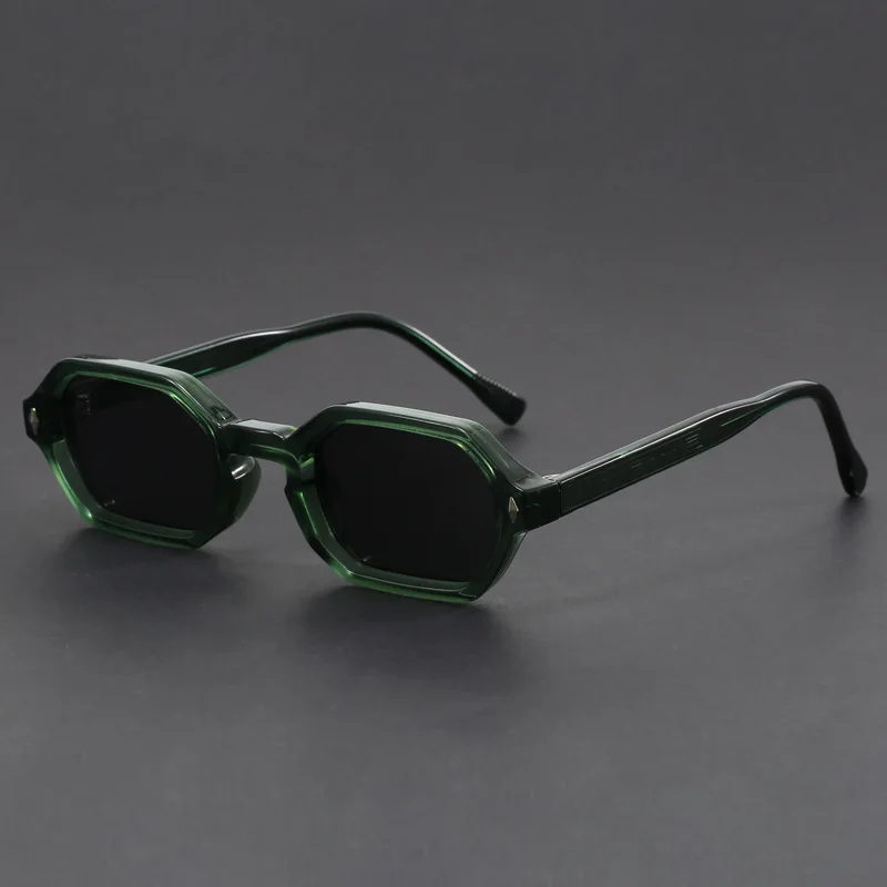 Klassieke klinknagel kleine frame vintage zeshoekige zonnebril dames voor heren mannelijke zonnebril luxe merkontwerper populaire punkzonnebril