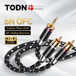 TODN RCA Cable HiFi Stereo 3.5mm to 2RCA Audio Cable AUX RCA Jack 3.5 Y Splitter for Amplifiers Audio Home Theater Cable RCA