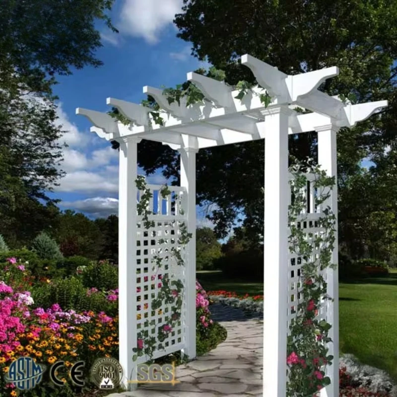 High Quality Customized White Vinyl Arbor For Garden