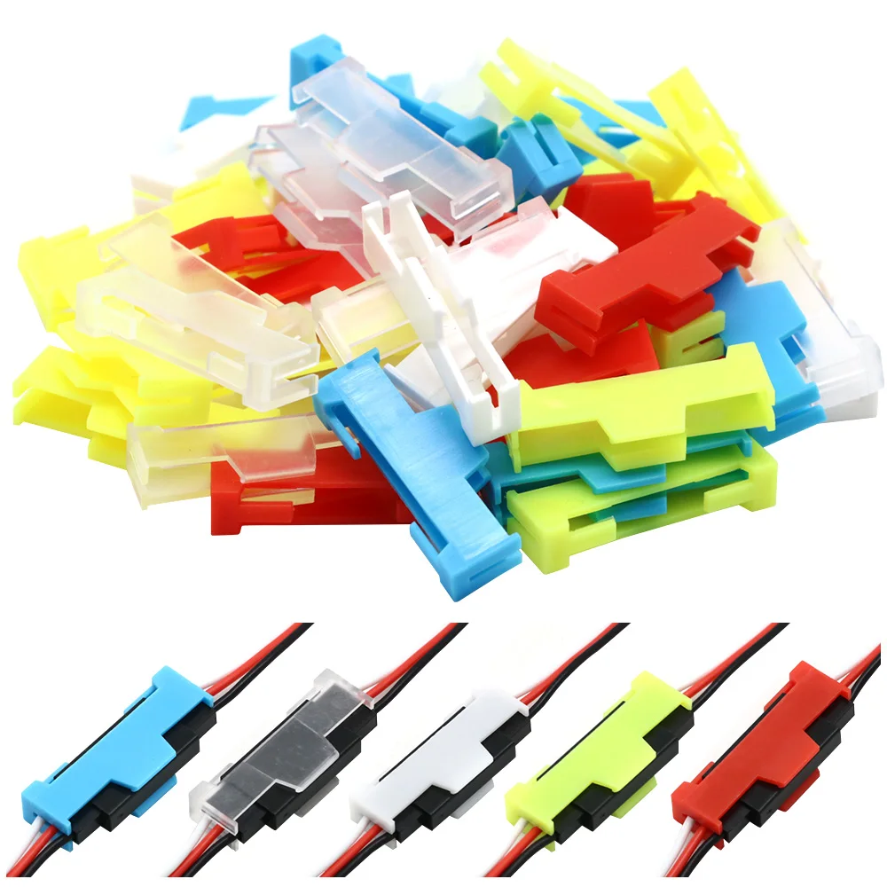 50pcs/lot Servo Extension Cable Buckle Clip Plastic Servos Cord Fastener Jointer Plugs Fixing Holder for DIY RC Airplane Parts