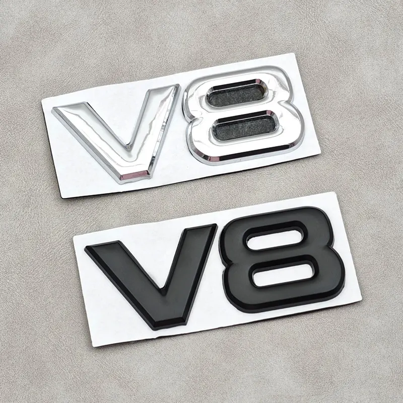 

3D металлический черный хром V8 наклейка на задний багажник автомобиля эмблема значок наклейки для автоаксессуаров