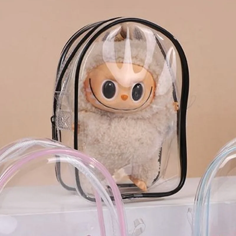 

Подходит для кукол Labubu 15 см. Прозрачная сумка для хранения. Новая сумка для хранения кукол Labubu для предотвращения пыли и пыли.