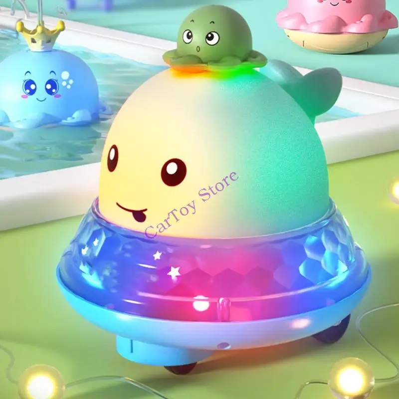 لعبة الحوت التفاعلية لحمام الأطفال تتميز بخاصية اللعب المائي الحسي للأطفال الصغار، هيكل ABS آمن، ألوان متنوعة