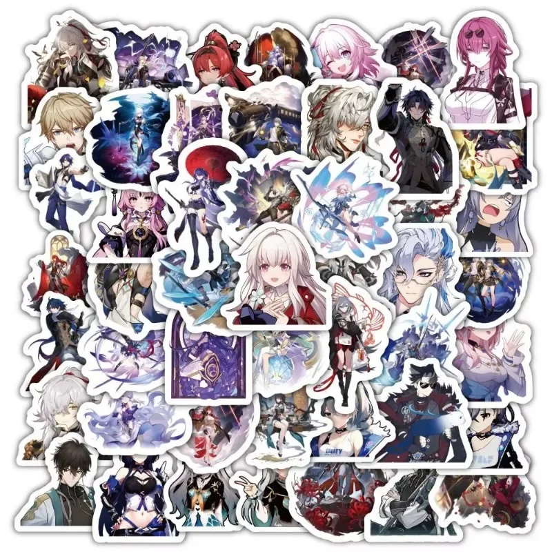 Pegatinas de Graffiti para Cosplay de Honkai, Herta, Dan Heng, Clara, Jing, Yuan, Luocha, Blade, Kafka, teléfono, ordenador, calcomanía, regalos, 10/60 piezas