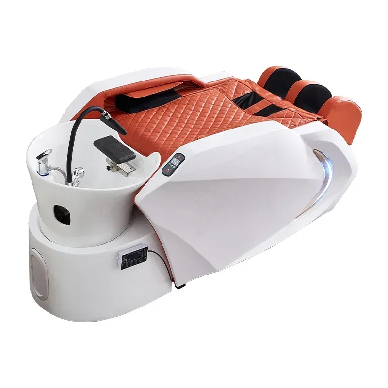 

High-end intelligent electric massage shampoo bed barber shop dedicated automatic water cycle fumigation head therapy beauty
