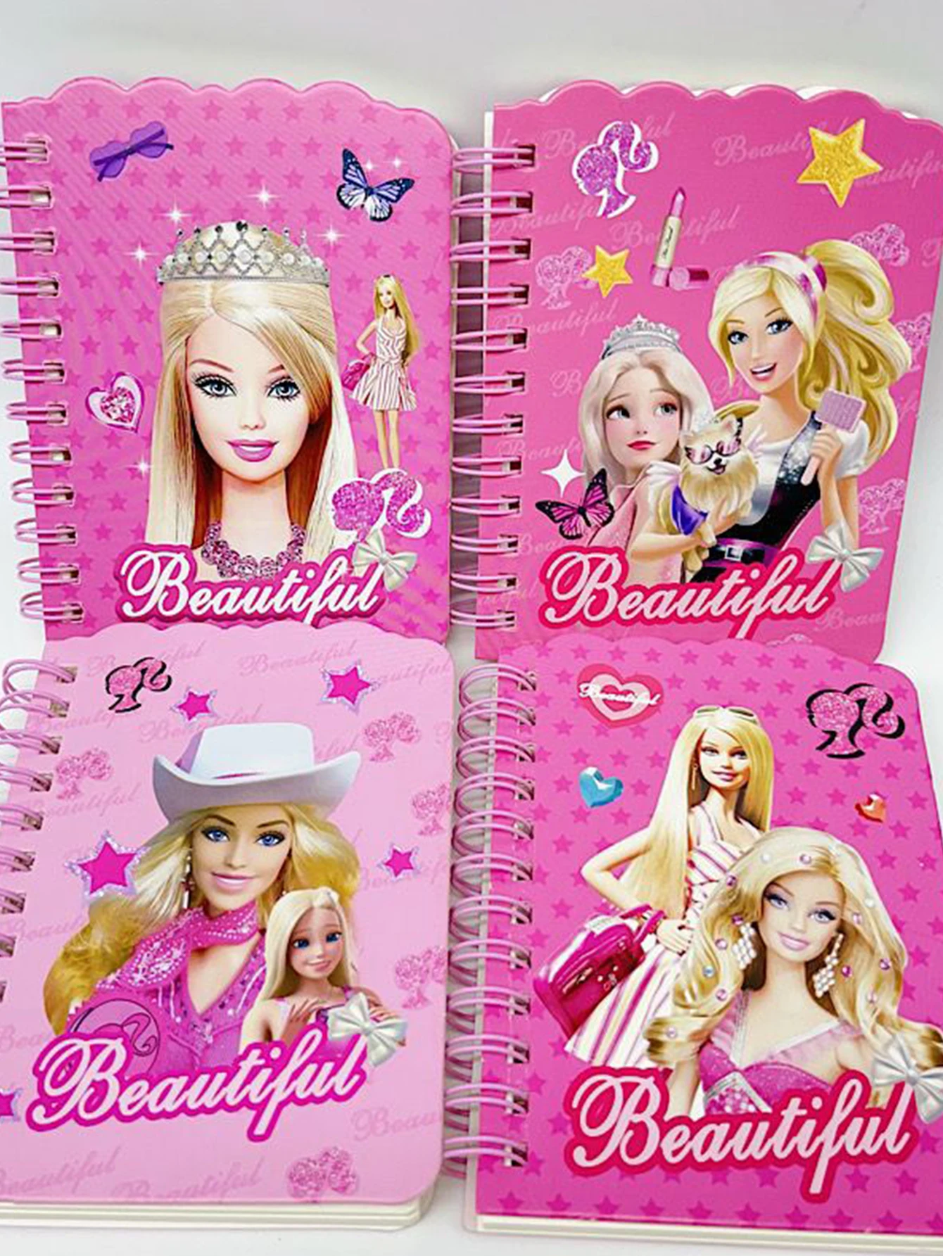 

Barbie label diary notebook with spiral binding, birthday party, gift record, record the secrets between friends